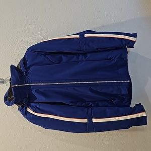 Fera Eva Stretch Insulated Ski Jacket Size 14 Blue with Orange and White